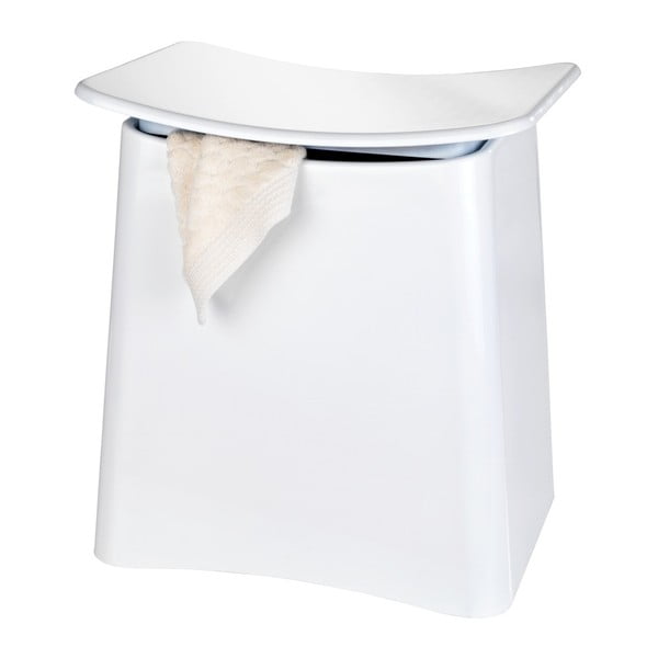 Sgabello bianco con vano portaoggetti , 33 l Wing - Wenko-image-2