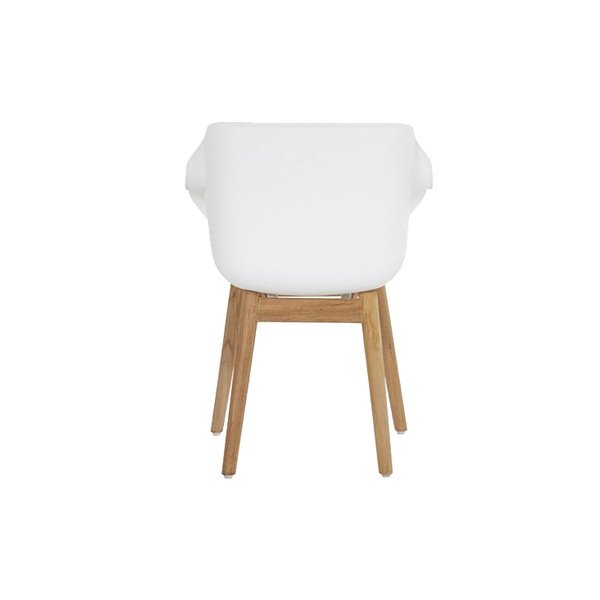 Set di 2 sedie da giardino in plastica bianca Sophie Teak - Hartman-image-4