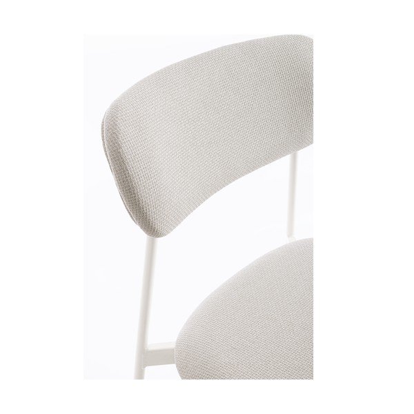 Sedia da pranzo bianca in imbottito Inka – Yes Everyday-image-1