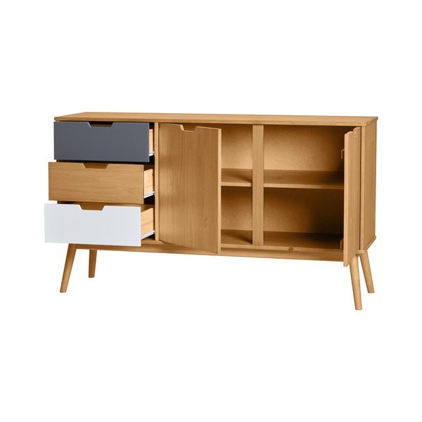 Cassettiera in legno di pino massiccio Cusco - Marckeric-image-4