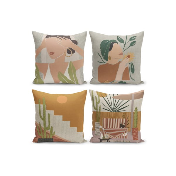 Set di 4 federe decorative Tropical, 43 x 43 cm - Kate Louise