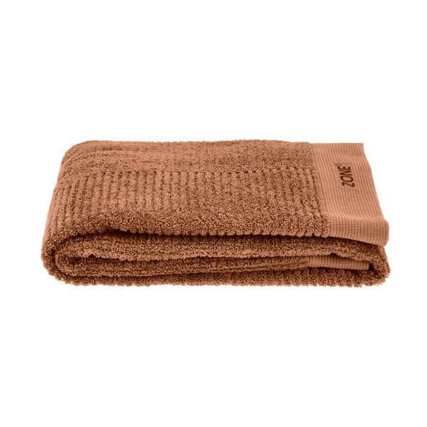 Asciugamano in cotone arancio-marrone 70x140 cm Classic - Zone-image-2