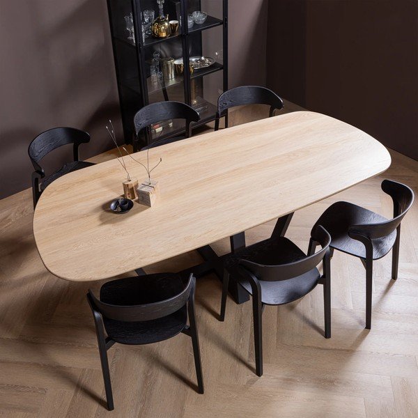 Tavolo da pranzo con piano in rovere massiccio 100x220 cm Tablo – WOOOD-image-1