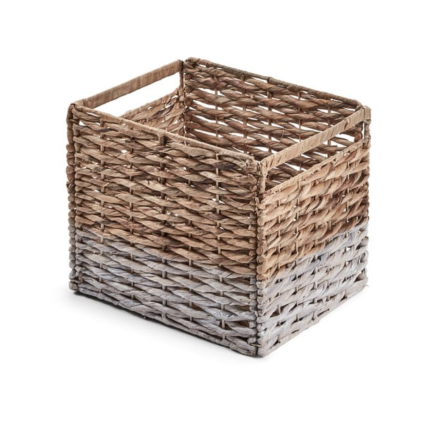 Contenitore in vimini con dettagli bianchi Woody - Kave Home