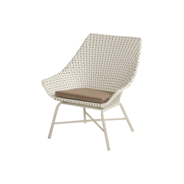 Poltrona da giardino bianca e crema Delphine - Hartman-image-1