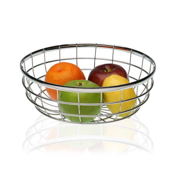 Cestino per frutta in acciaio cromato, ⌀ 25 cm - Versa