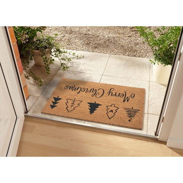 Tappetino con motivo natalizio in fibra di cocco 45x75 cm - Hanse Home-image-1