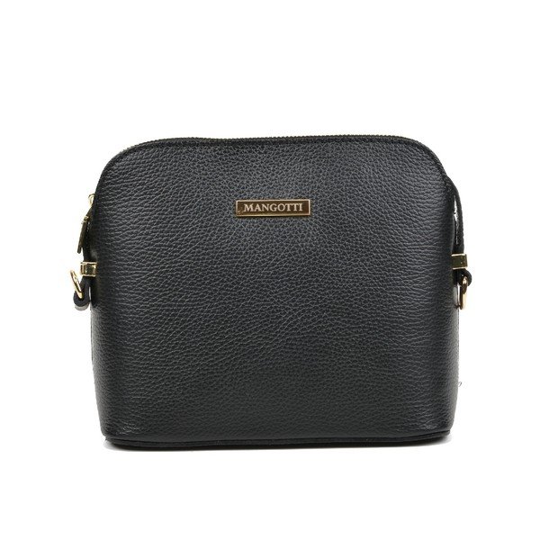 Černá kožená kabelka Mangotti Bags Cosma