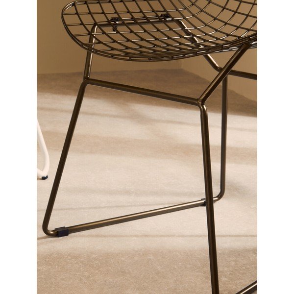Sedia da pranzo color bronzo in metallo District – Premier Housewares-image-3