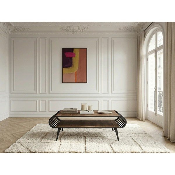 Tavolino da salotto di colore naturale con piano effetto rovere 60x120 cm Billie – Bobochic Paris-image-2