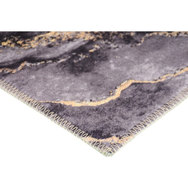 Tappeto grigio lavabile 200x80 cm - Vitaus-image-2