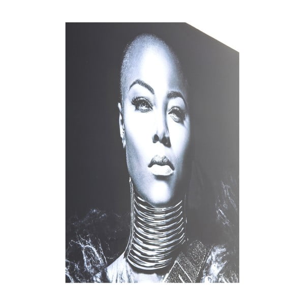 Quadro smaltato in bianco e nero Lady Knight, 150 x 100 cm - Kare Design-image-2