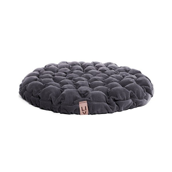 Cuscino di seduta grigio-blu con sfere massaggianti , Ø 75 cm Bloom - Linda Vrňáková