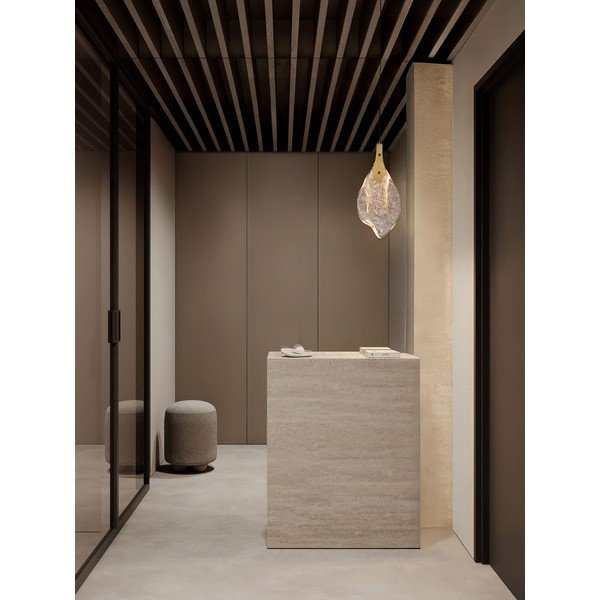 Lampadario LED dorato in acciaio con paralume in vetro con intensità regolabile ø 17,5 cm Bellina – Nova Luce-image-1