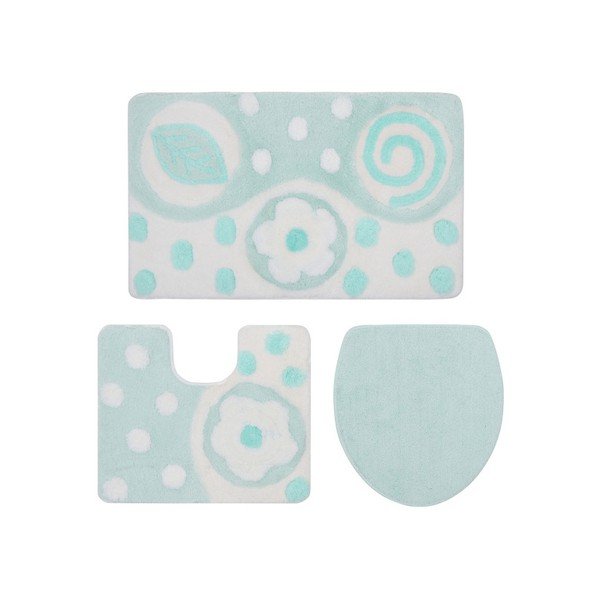 Set di 2 tappetini da bagno e copriwater Confetti Mindos - Foutastic