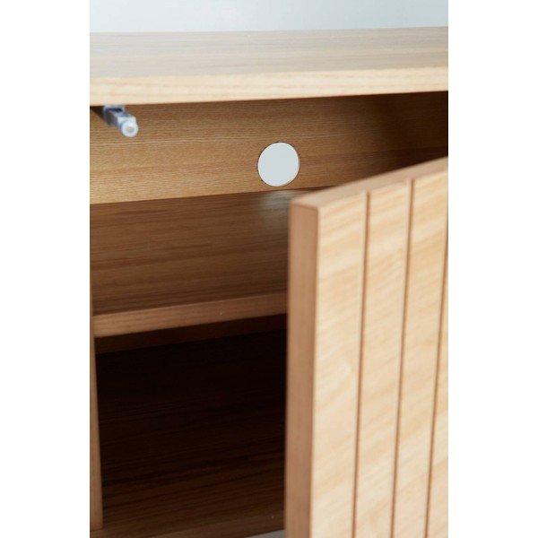 Mobile TV di colore naturale con effetto frassino 120x38x40 cm Sandviken – Jotex-image-3