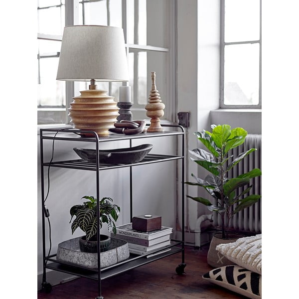 Lampada da tavolo colore naturale scuro con paralume in tessuto (altezza totale 54 cm) Svale – Bloomingville-image-4