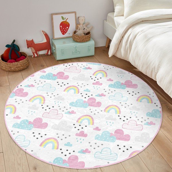 Tappeto bianco per bambini ø 120 cm Comfort - Mila Home-image-1