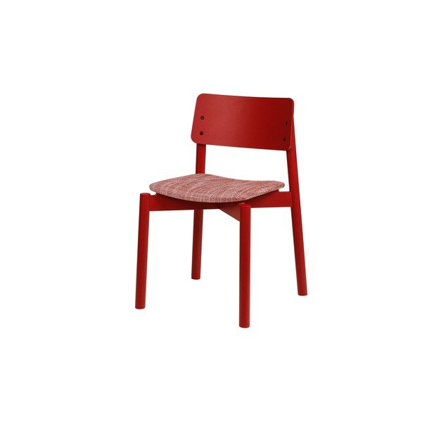 Sedia da pranzo rossa impilabile Wem – noo.ma