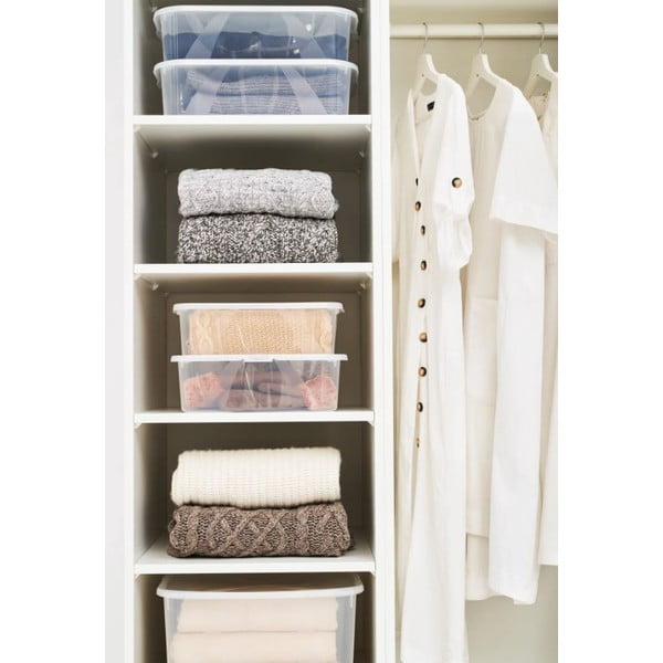 Cassetta di plastica con coperchio 29 l Lona - Rotho-image-2