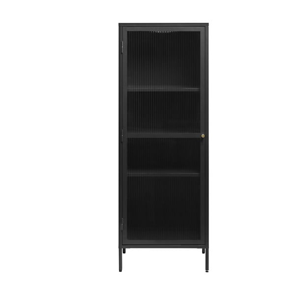 Vetrina in metallo nero 58x160 cm Bronco - Unique Furniture