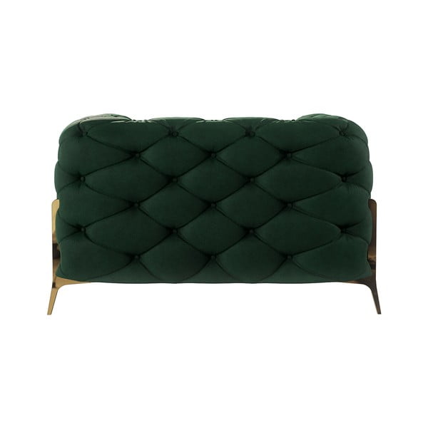 Poltrona verde scuro con rivestimento in velluto Chelsea Bis – Ropez-image-3