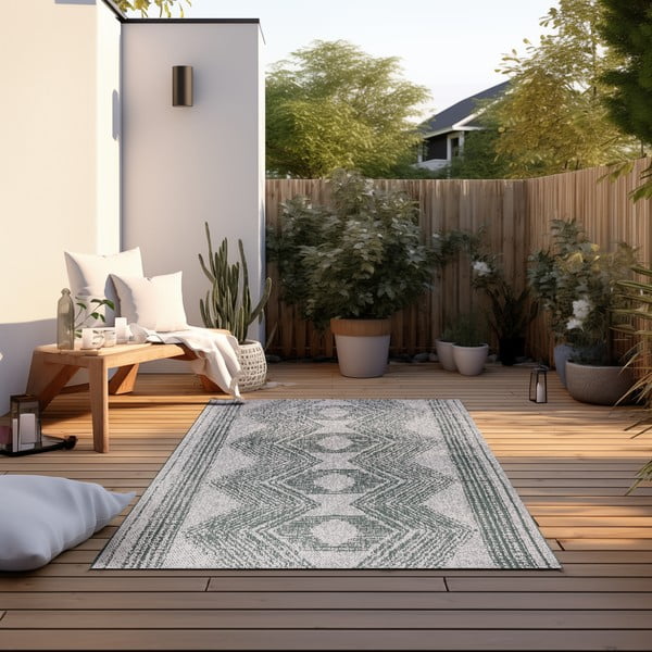 Tappeto per esterni verde crema 200x290 cm Gemini - Elle Decoration-image-1