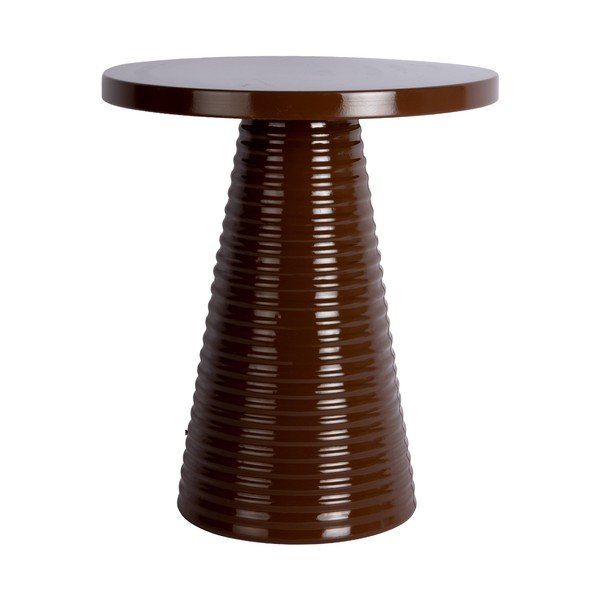 Tavolino rotondo in metallo ø 40 cm Catania Ribbed – Leitmotiv
