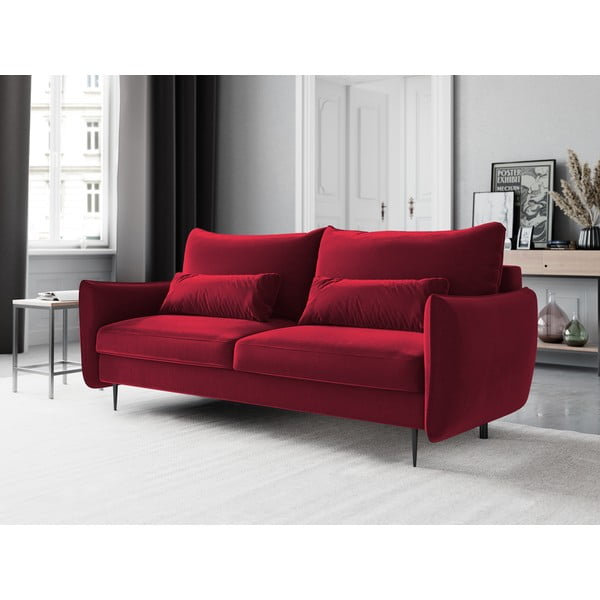 Divano letto rosso con contenitore Vermont - Cosmopolitan Design-image-1
