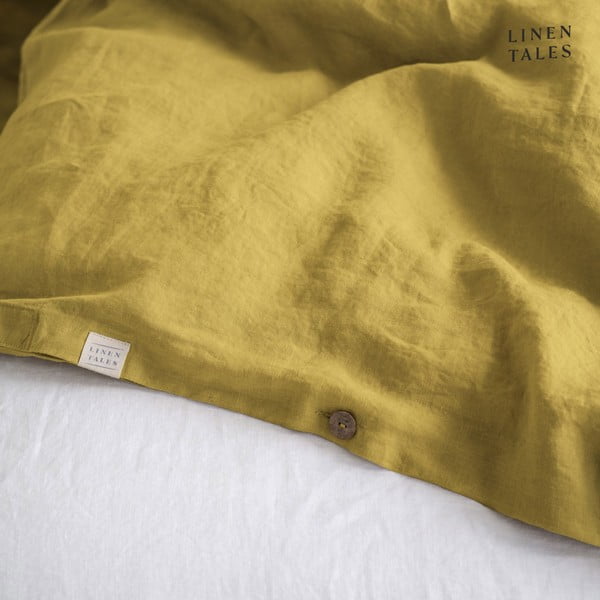 Biancheria gialla per letto singolo 140x200 cm Lemon Curry - Linen Tales-image-4