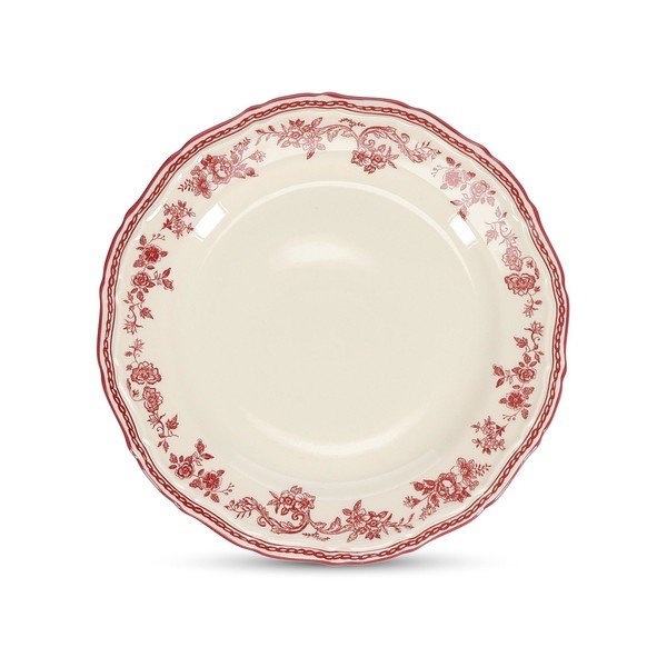 Piatto da dolce burgundy/avorio in porcellana ø 21,5 cm Cyril – S|P Collection