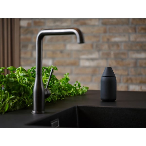 Dispenser per sapone nero in silicone 300 ml Singles – Zone-image-2