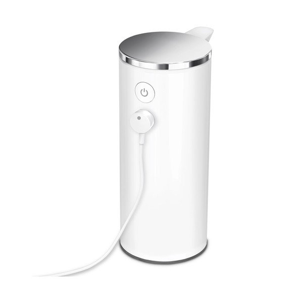 Dispenser automatico di sapone in acciaio bianco da 266 ml - simplehuman-image-3