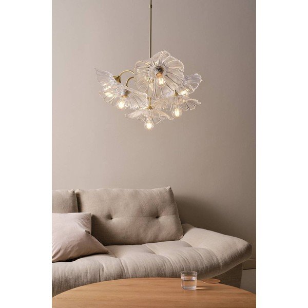 Lampadario dorato in vetro con intensità regolabile ø 70 cm Nugget – Jotex-image-1