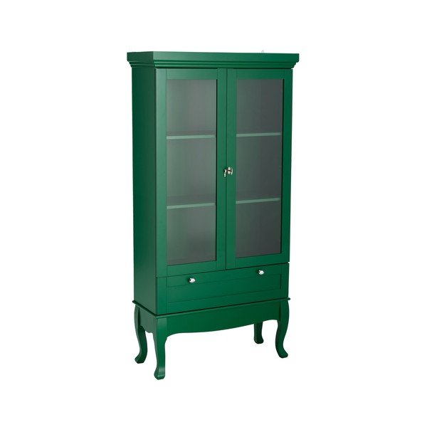 Vetrina verde in MDF da appendere 85x170,5x35 cm Prato – Ellos Home