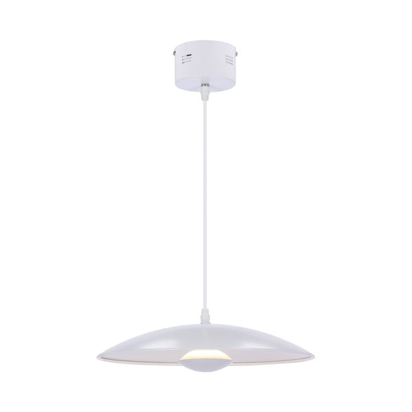 Lampadario LED bianco con paralume in metallo Lund – Candellux Lighting-image-2