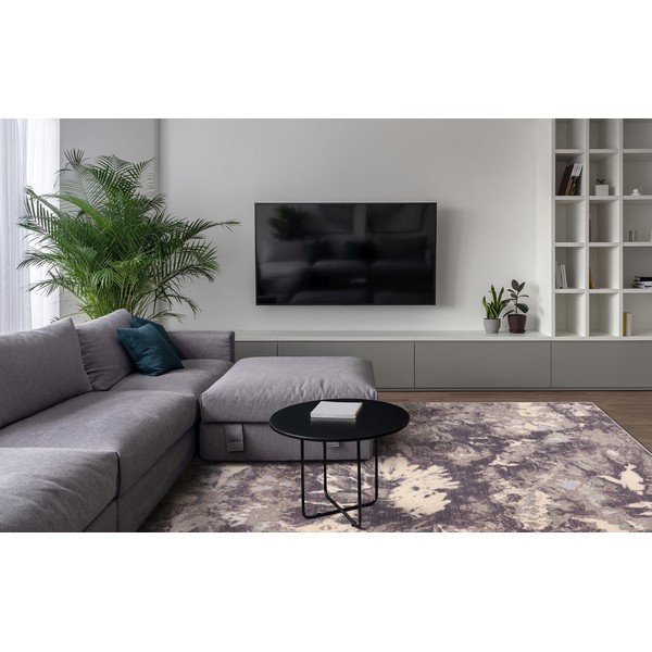 Tappeto in lana grigio 200x300 cm Daub - Agnella-image-1