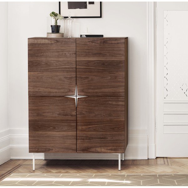 Credenza marrone in legno di noce, 100 x 140 cm Flop - Woodman-image-1