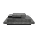 Tavolino grigio in cemento decorato 110x110 cm Slate - TemaHome