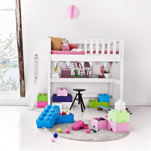 Scatola portaoggetti azzurra quadrata - LEGO®-image-2