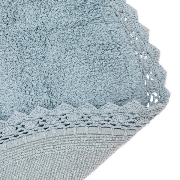 Tappeto blu in cotone fatto a mano, ø 110 cm Perla - Nattiot-image-3