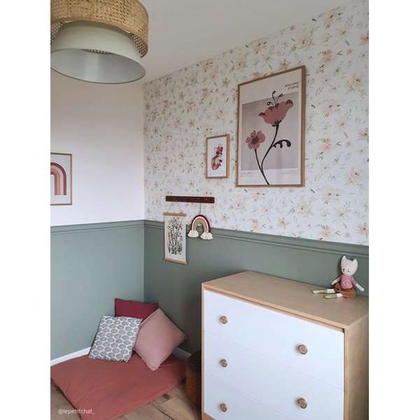 Carta da parati per bambini 10 m x 50 cm Watercolour Flowers - Lilipinso-image-2