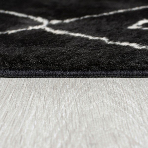 Tappeto lavabile nero 160x230 cm Imran - Flair Rugs-image-4