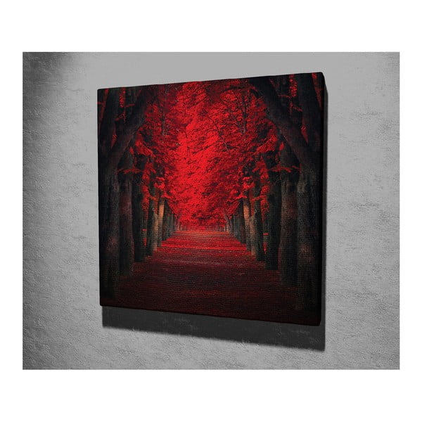 Pittura murale su tela Alberi rossi, 45 x 45 cm - Wallity-image-2