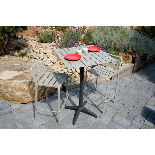 Set da pranzo da giardino grigio per 2 persone Spring - Ezeis-image-2