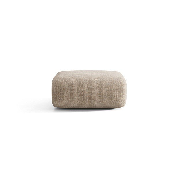 Poggiapiedi beige con rivestimento in ciniglia Neo – Micadoni -image-1