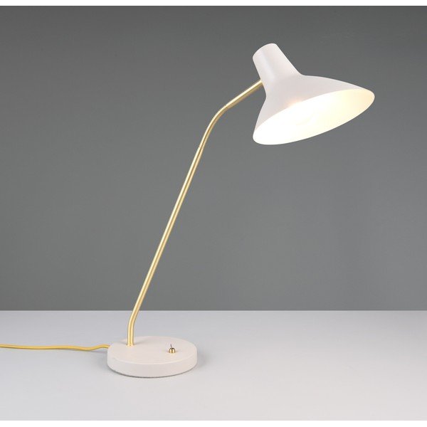 Lampada da tavolo dorata/avorio con struttura flessibile (altezza totale 54 cm) Traveller – Trio-image-1