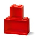 Set di 2 mensole da parete rosse per bambini Brick - LEGO®