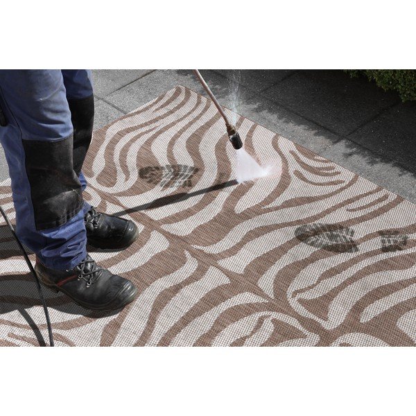 Tappeto da esterno Safari marrone e beige, 80 x 150 cm - Ragami-image-4