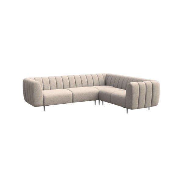 Divano angolare beige (con penisola a destra/a L) Shel – Ghado-image-2
